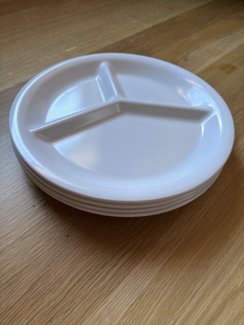 Set of Four Crate&Barrel Divided Plates